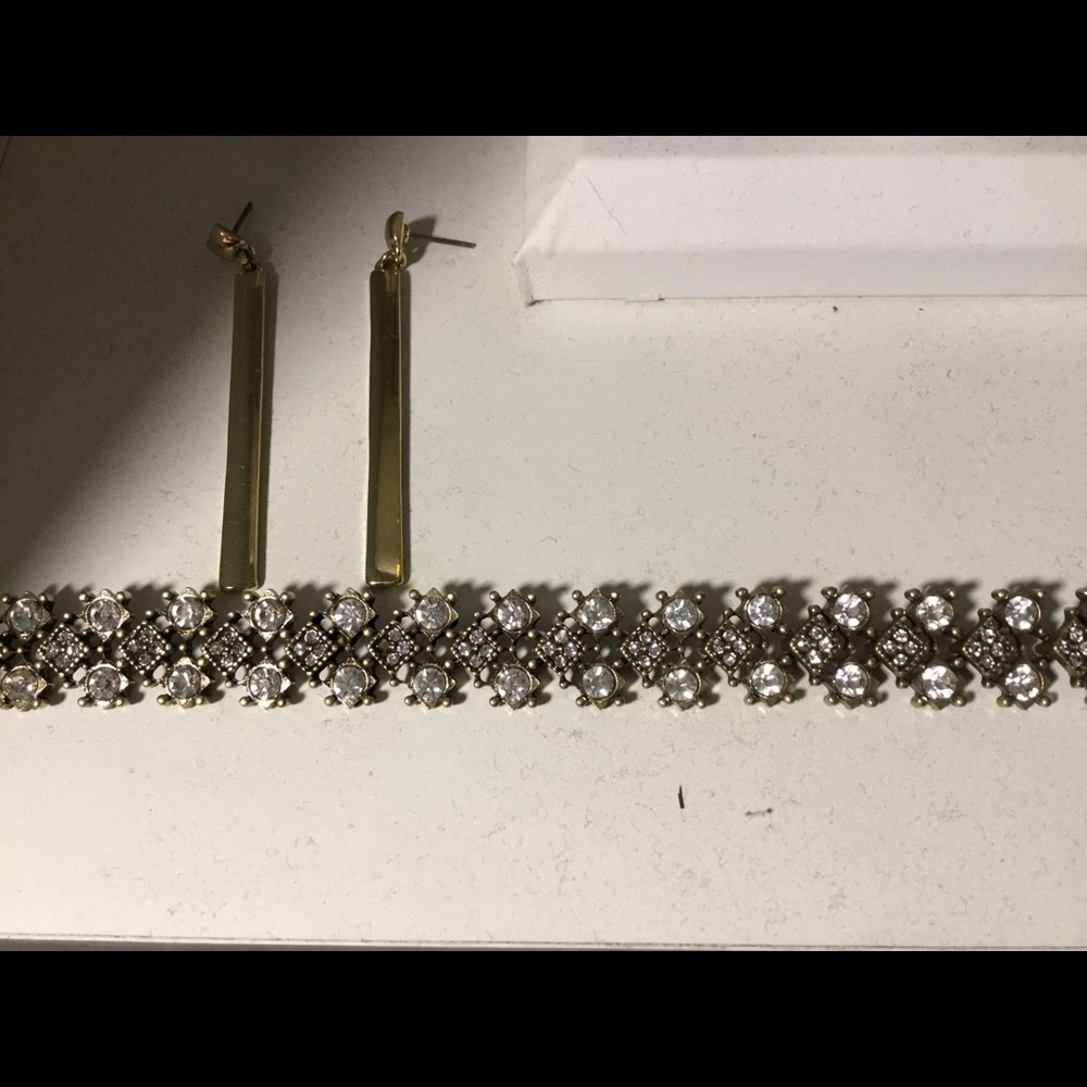Gold Bar Earrings FAUX